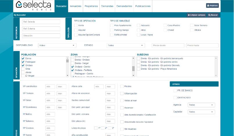 Selecta Real Estate, ASP.NET with Angular